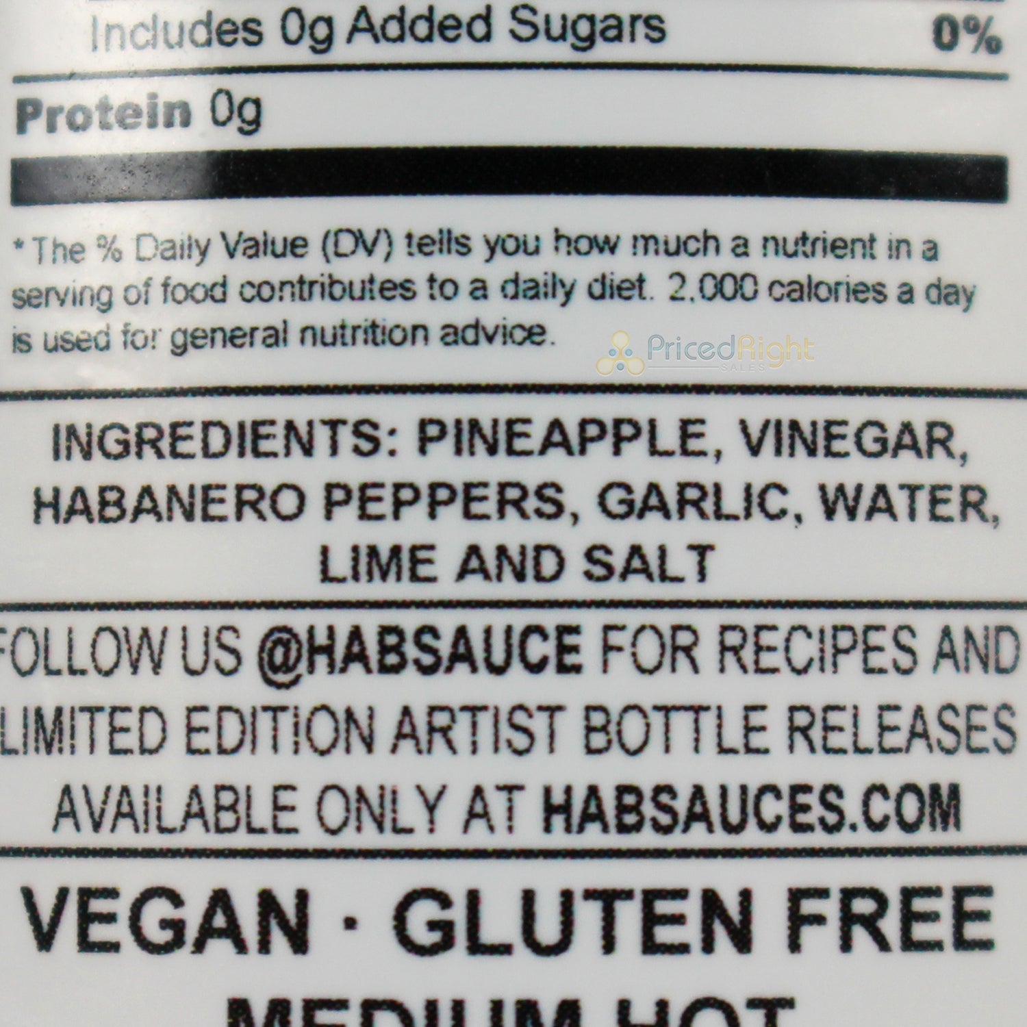 Pineapple Habanero Hot Sauce Gluten Free Vegan Medium Heat HAB Sauce SQ8304029