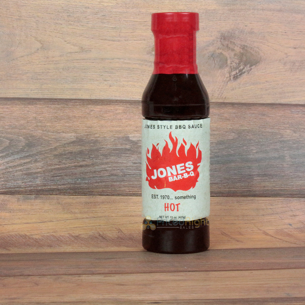 Jones Bar-B-Q Hot BBQ Sauce 15 Ounce Bottle All Purpose Spicy Made in the USA