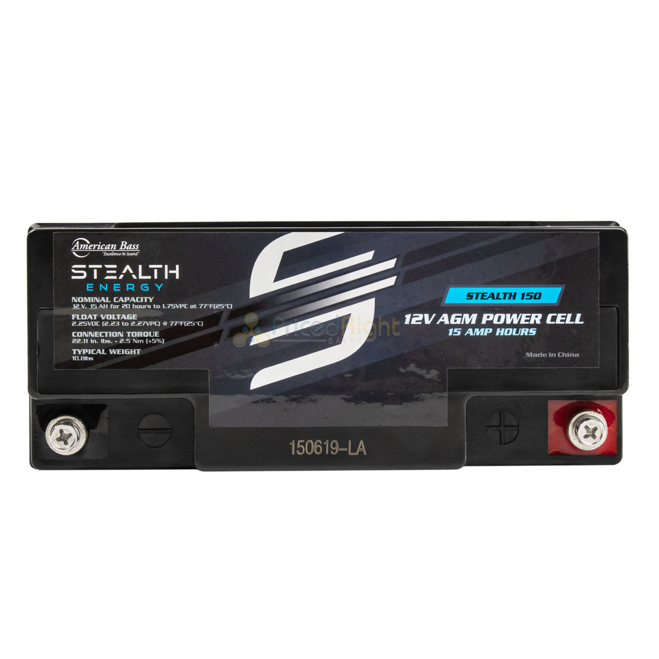 Car Audio Power Cell Battery Stealth 150 12V 15 Amp Hour Sealed American Bass