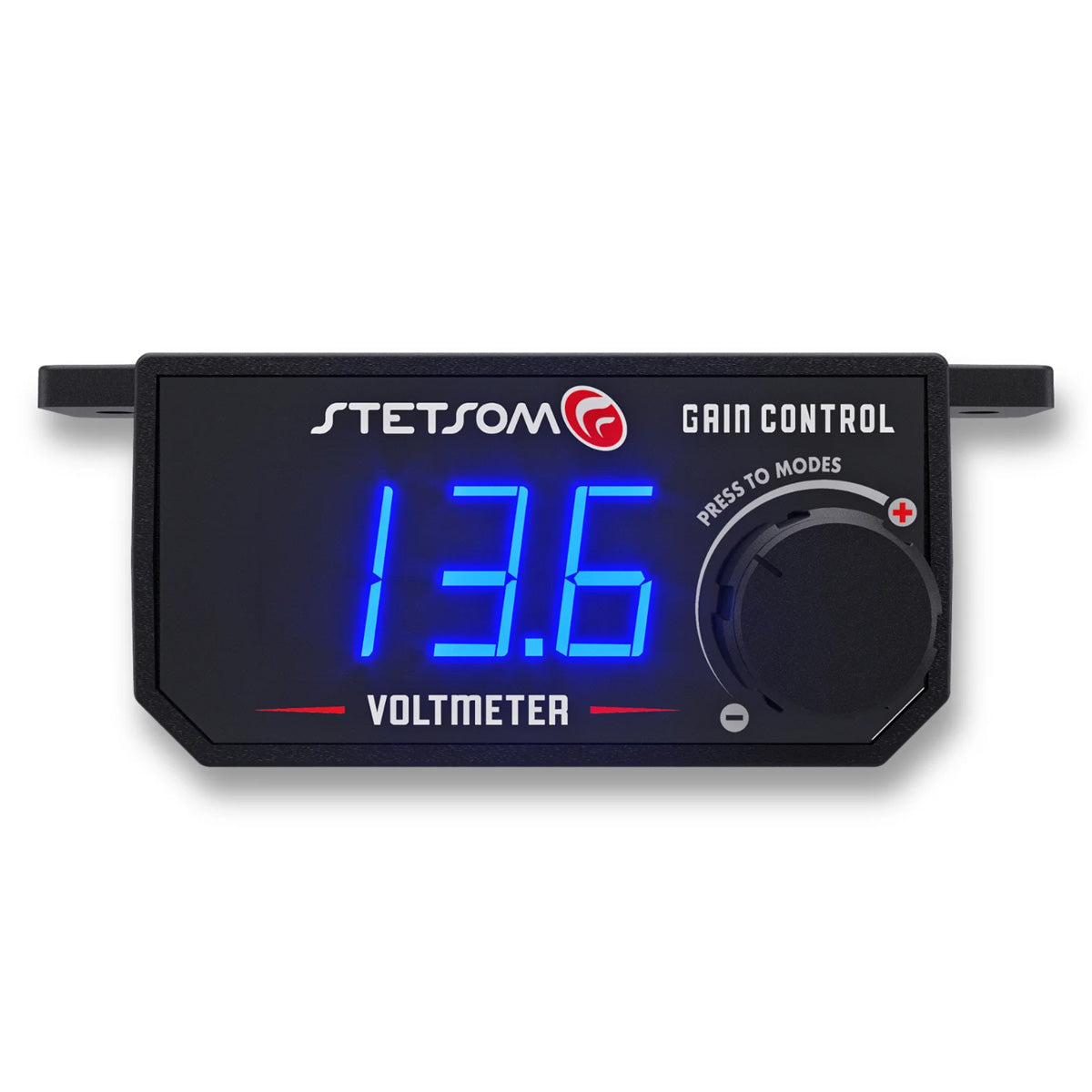 Stetsom Universal Bass Knob Control Voltmeter RCA Input Blue LED Display GAINCTL