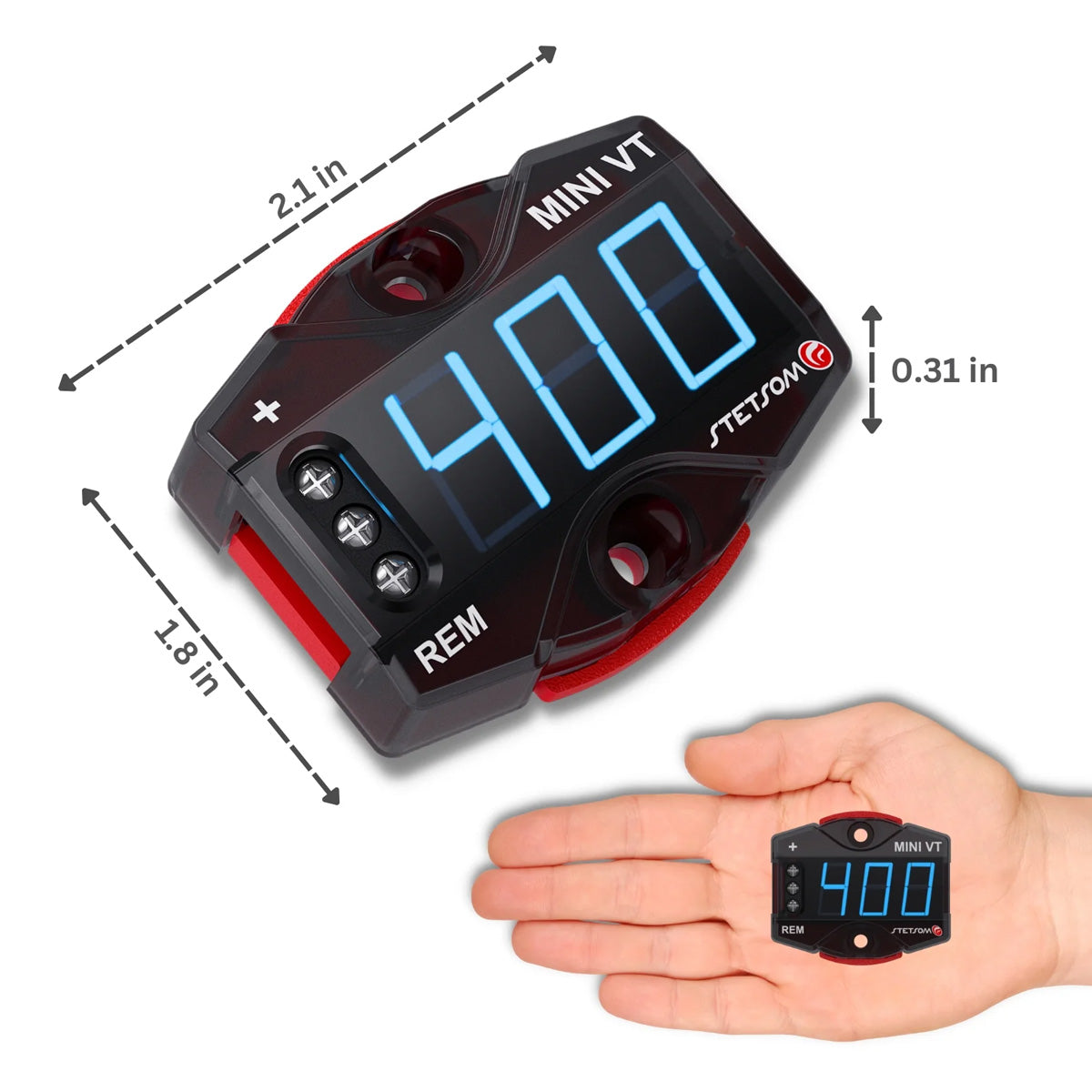 Stetsom MiniVT-HV Digital Volt Meter High Voltage Blue LED Display Remote Power