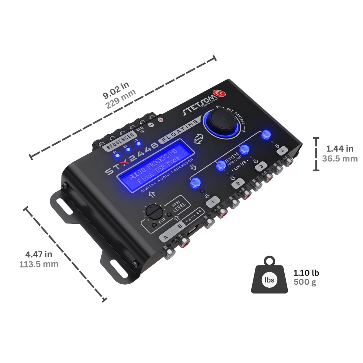 Stetsom STX2448 Floating DSP Digital Signal Processor Crossover Equalizer