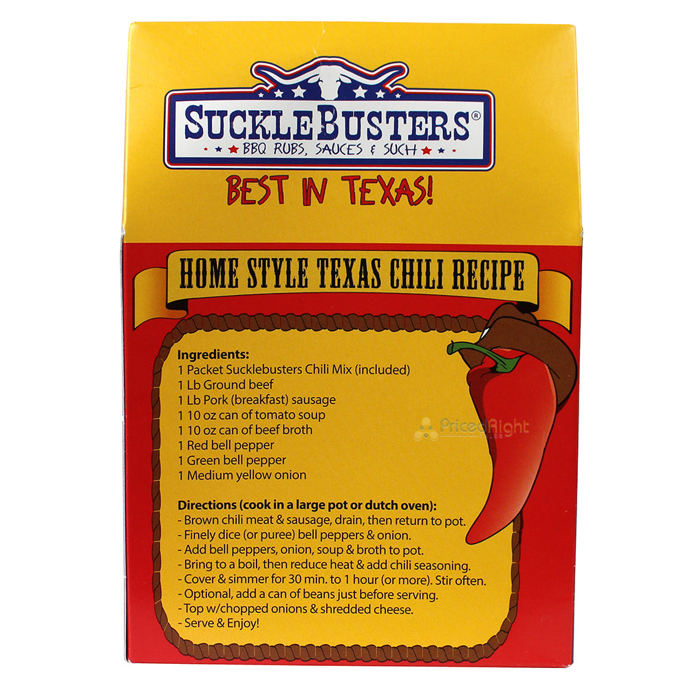 Sucklebusters Authentic Texas Chili Seasoning Kit Gluten Free SBCS020