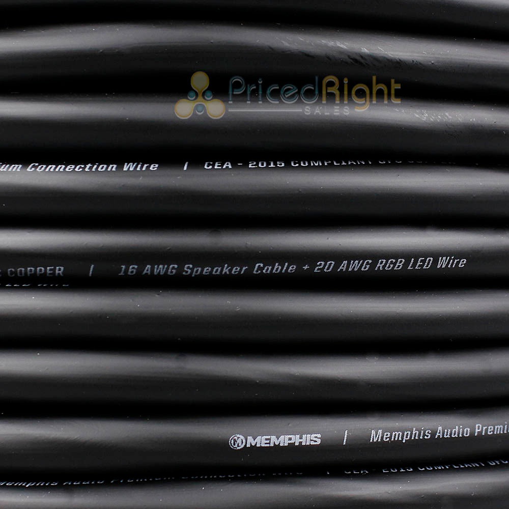 25 Ft 16 Gauge Speaker Wire 20 Gauge RGB LED Cable Marine Rated SW16LED500