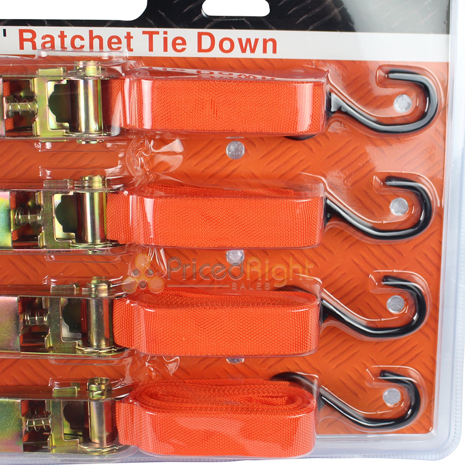 4 Piece 15' x 1" Ratcheting Tie Down w/ Automatic Release Valley T1-RTD1514