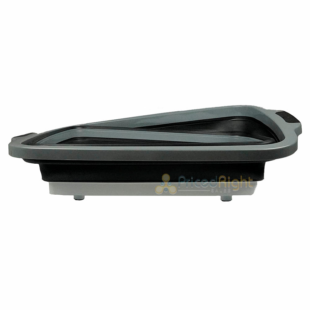 DripEz BBQ Prep Tub With Black Lid And Cutting Board Foldable Design TUBLD-12BL