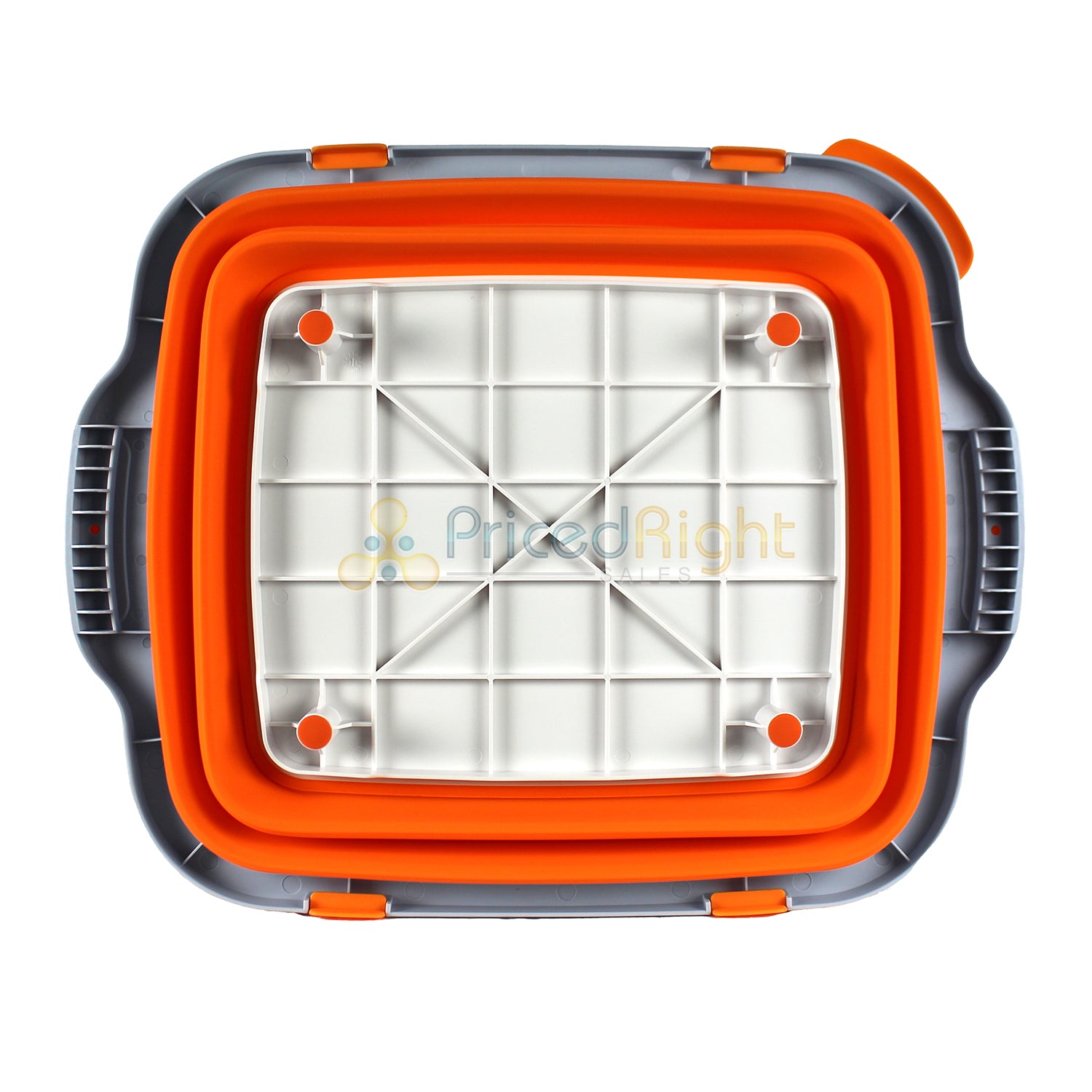 Drip EZ Large BBQ Prep Tub V2 with Locking Lid Cutting Board Orange TUBV2-1-OR