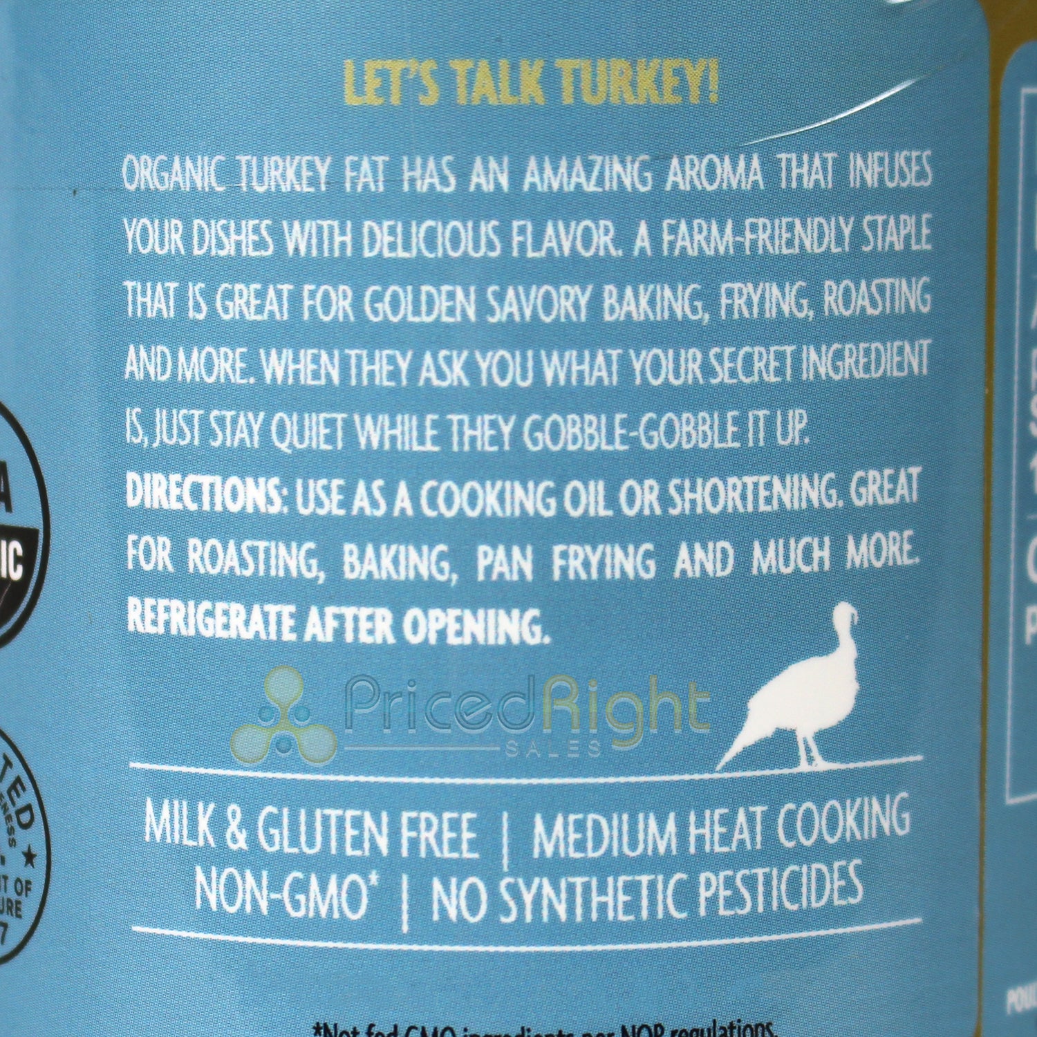 Fatworks Turkey Fat Organic Cooking Oil 7.5 Oz Gluten Free Non GMO TUFJS111