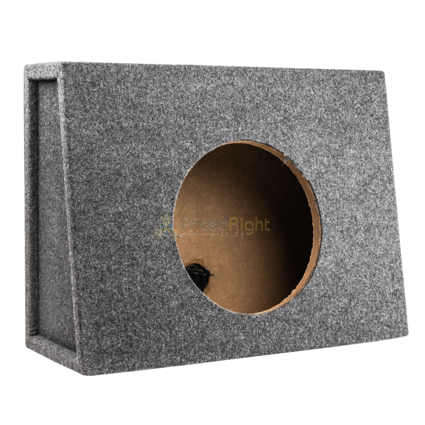 Sealed 10" Subwoofer Truck Box Slanted Enclosure Single Sub Woofer Slim Shallow