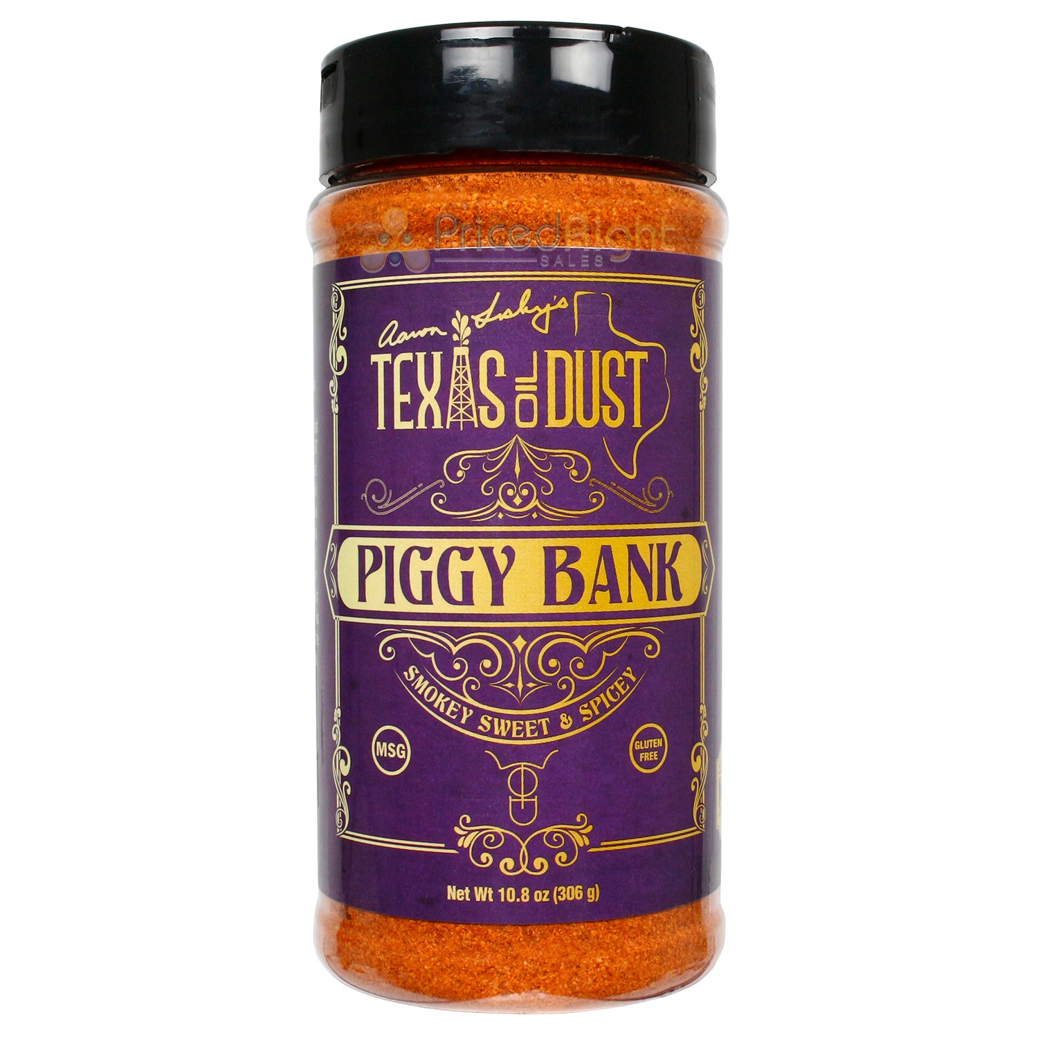 Texas Oil Dust Piggy Bank Pork Rub Smoky Sweet & Spicy No MSG Gluten Free 12oz