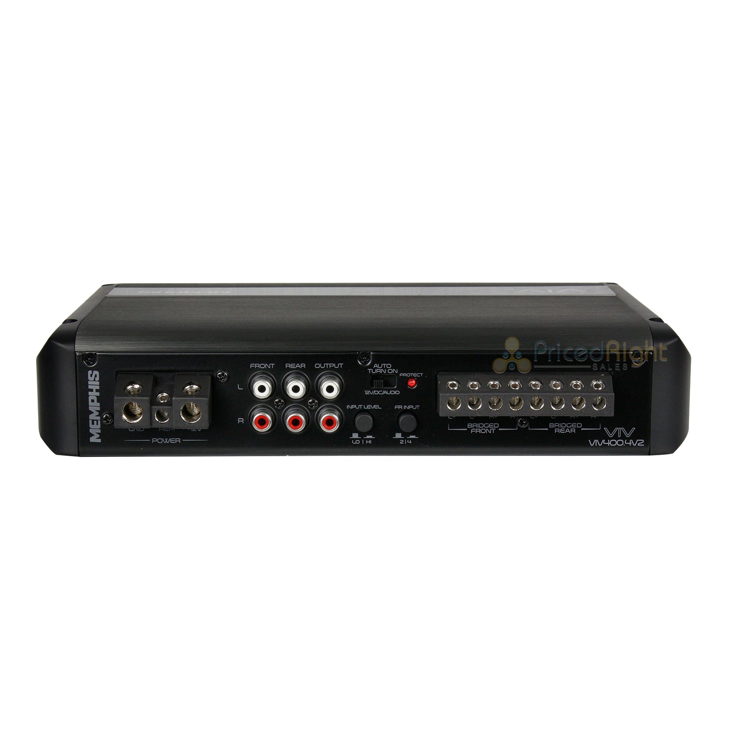 Memphis Audio VIV400.4V2 4-Channel Amplifier 400 Watt 2 Ohm Class D W/ LED Strip