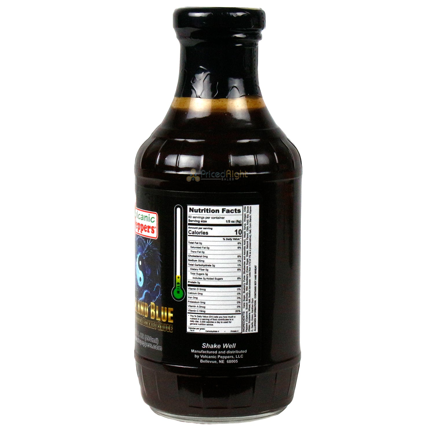 Volcanic Peppers Black and Blue Berry and Scotch Bonnet Sauce 16 oz Mild Heat