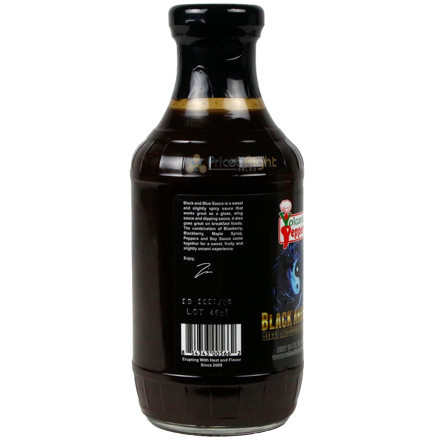 Volcanic Peppers Black and Blue Berry and Scotch Bonnet Sauce 16 oz Mild Heat