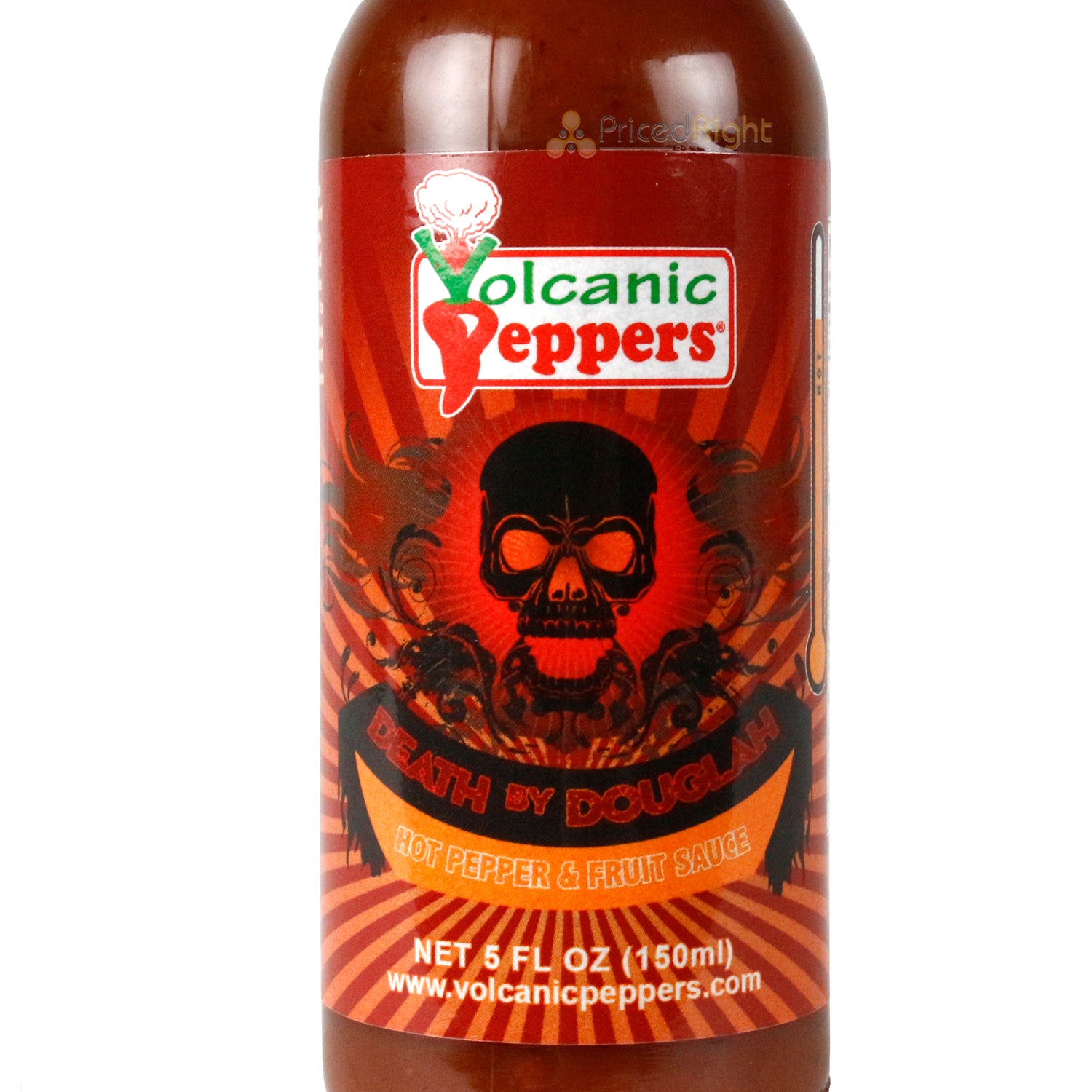 Volcanic Peppers Death By Douglah Hot Pepper and Fruit Hot Sauce 5 Oz Very Hot