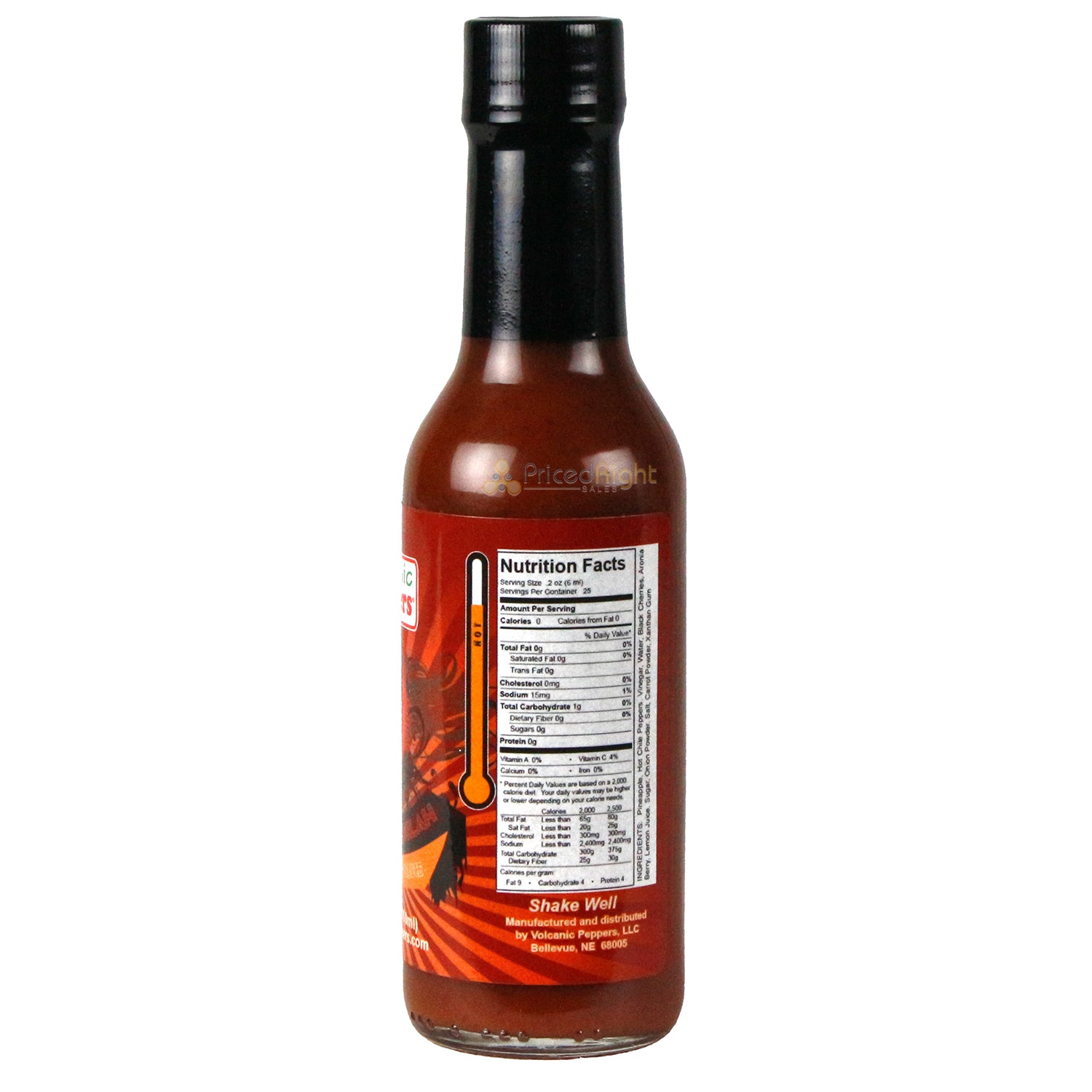 Volcanic Peppers Death By Douglah Hot Pepper and Fruit Hot Sauce 5 Oz Very Hot