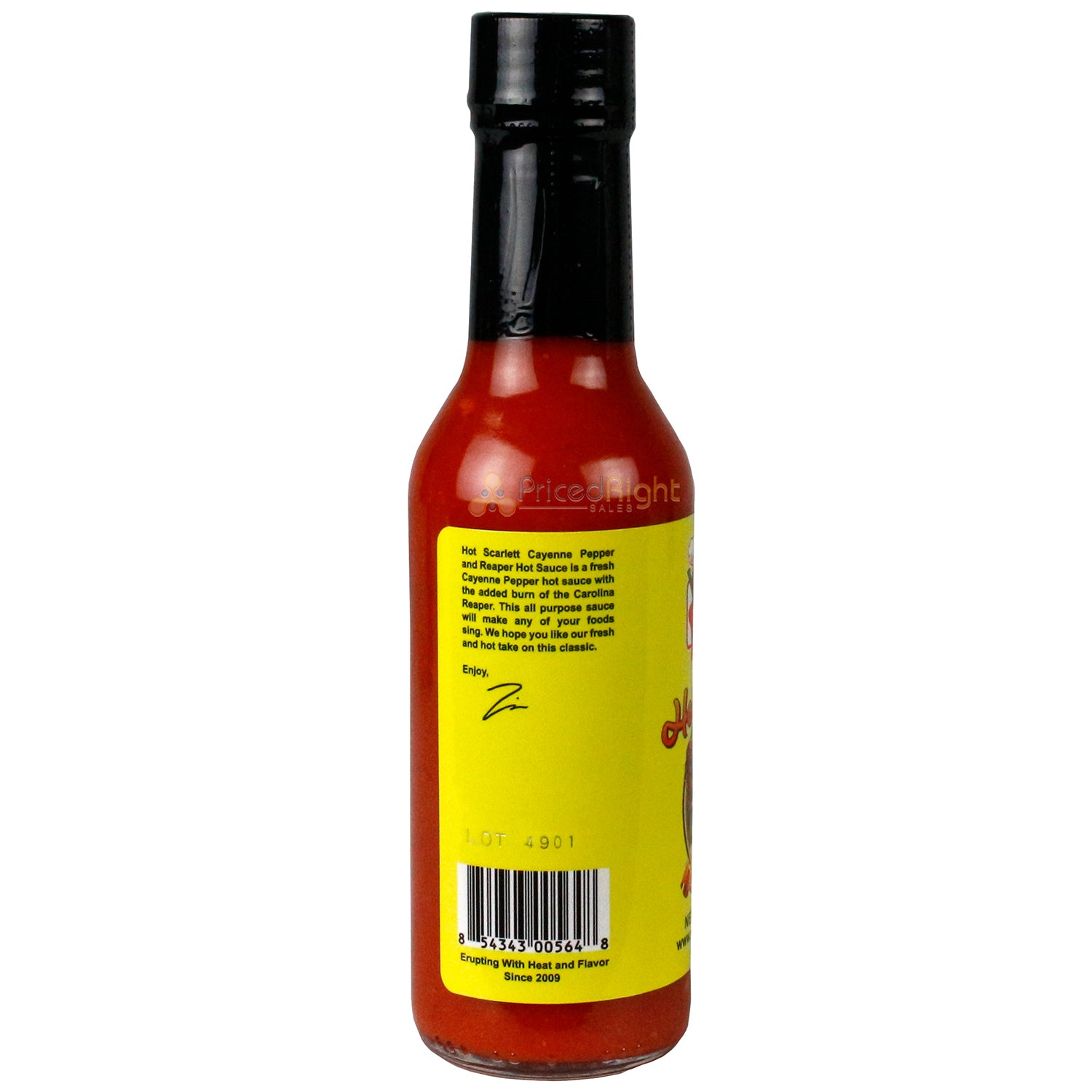 Volcanic Peppers Hot Scarlett Cayenne and Reaper Hot Sauce 5 oz Medium Heat