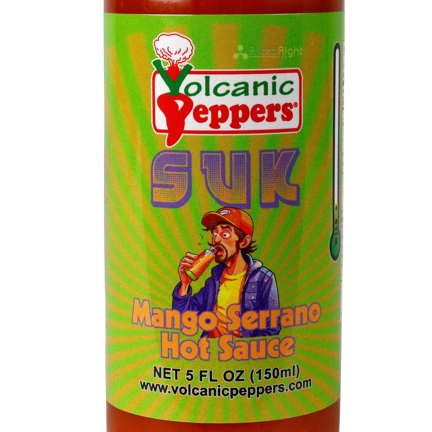 Volcanic Peppers SUK Mango Serrano Sauce 5 oz Mild Heat