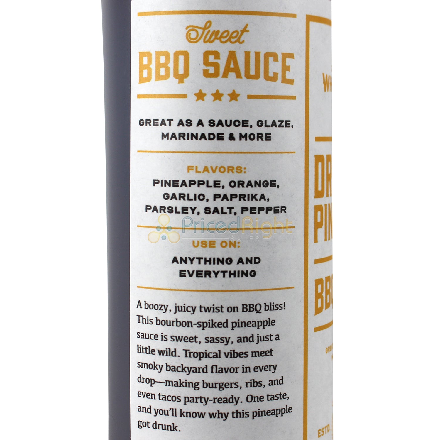 Whiskey Bent BBQ Drunken Pineapple Sweet BBQ Sauce 21 Oz WBDRUNK