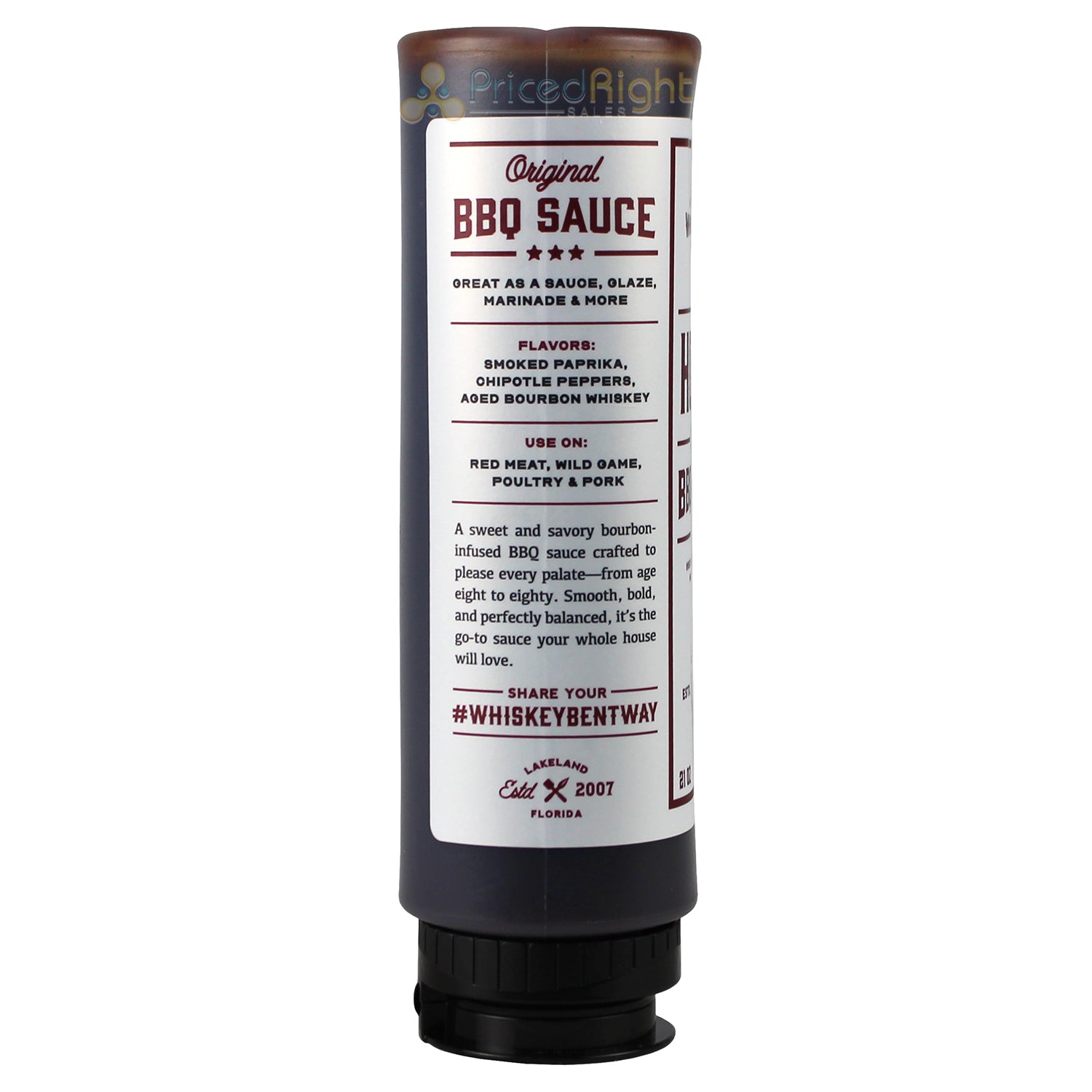 Whiskey Bent BBQ The House Original BBQ Sauce 21 Oz Paprika Bourbon WBHOUSE