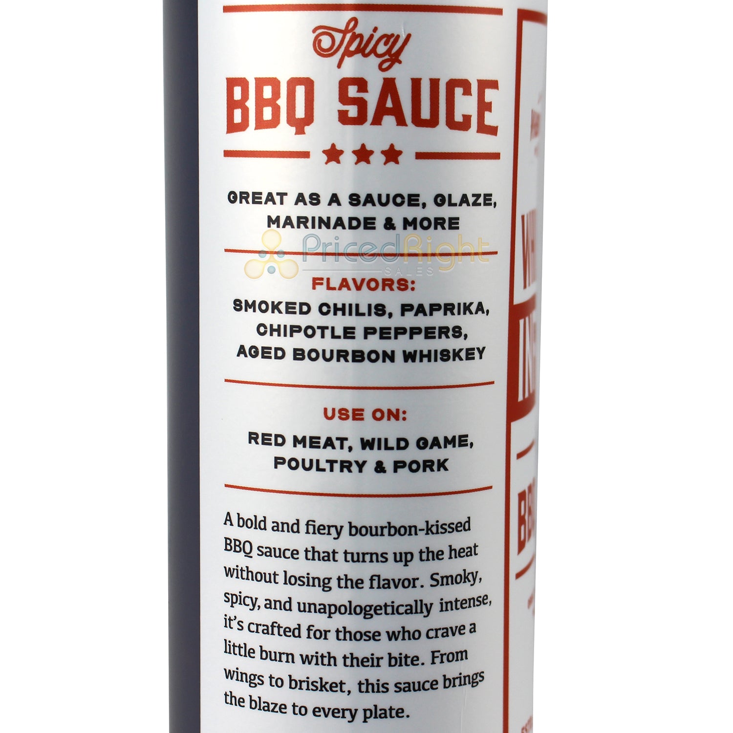 Whiskey Bent BBQ Whiskey Inferno Spicy BBQ Sauce 21 Oz Chili Chipotle WBINFRENO