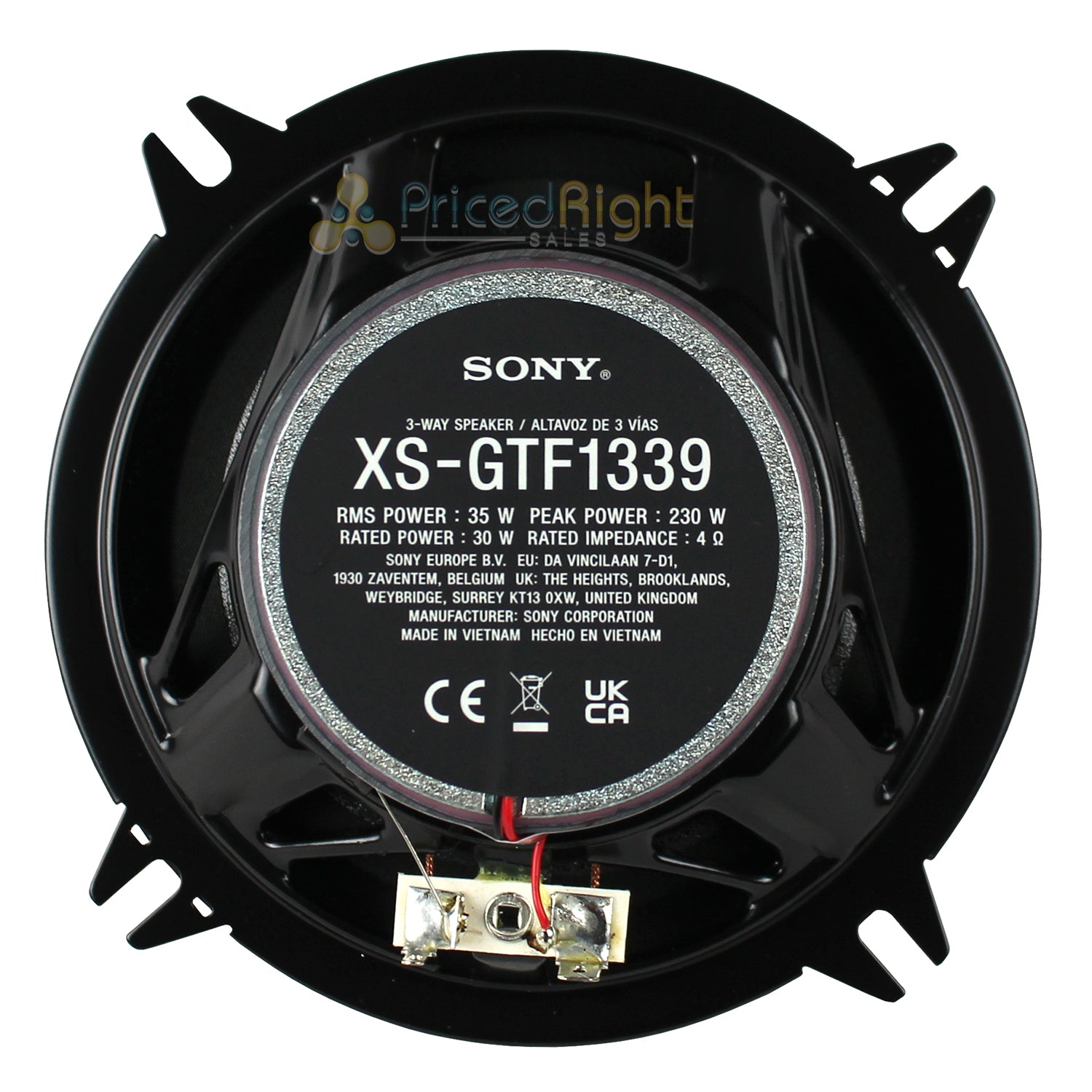 Sony Coaxial 5.25" 3-Way Speakers Pair 35W RMS 230W Peak XS GTF1339