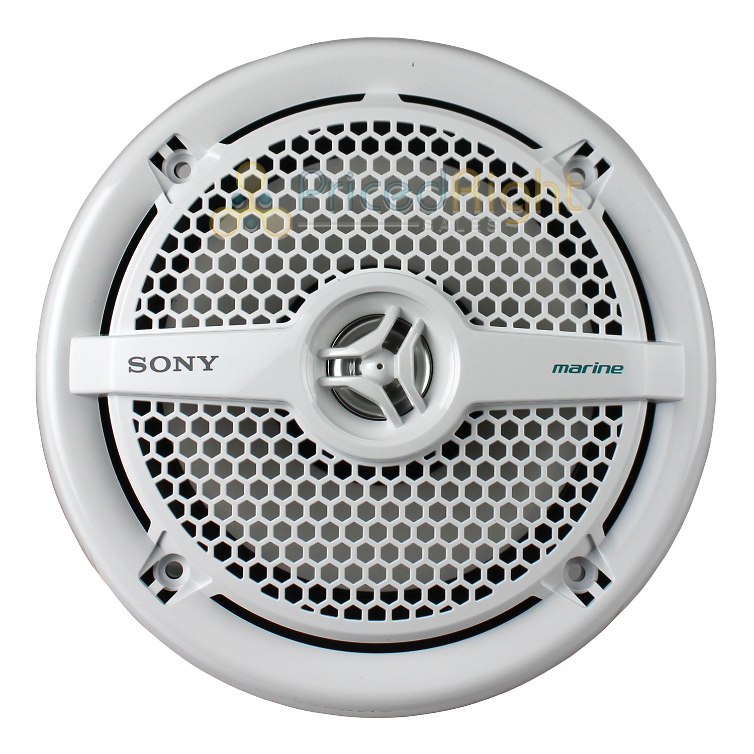 Sony 6.5" White Marine Coaxial Speakers Pair 4 Ohm 160W Peak 70W RMS XS MP1621