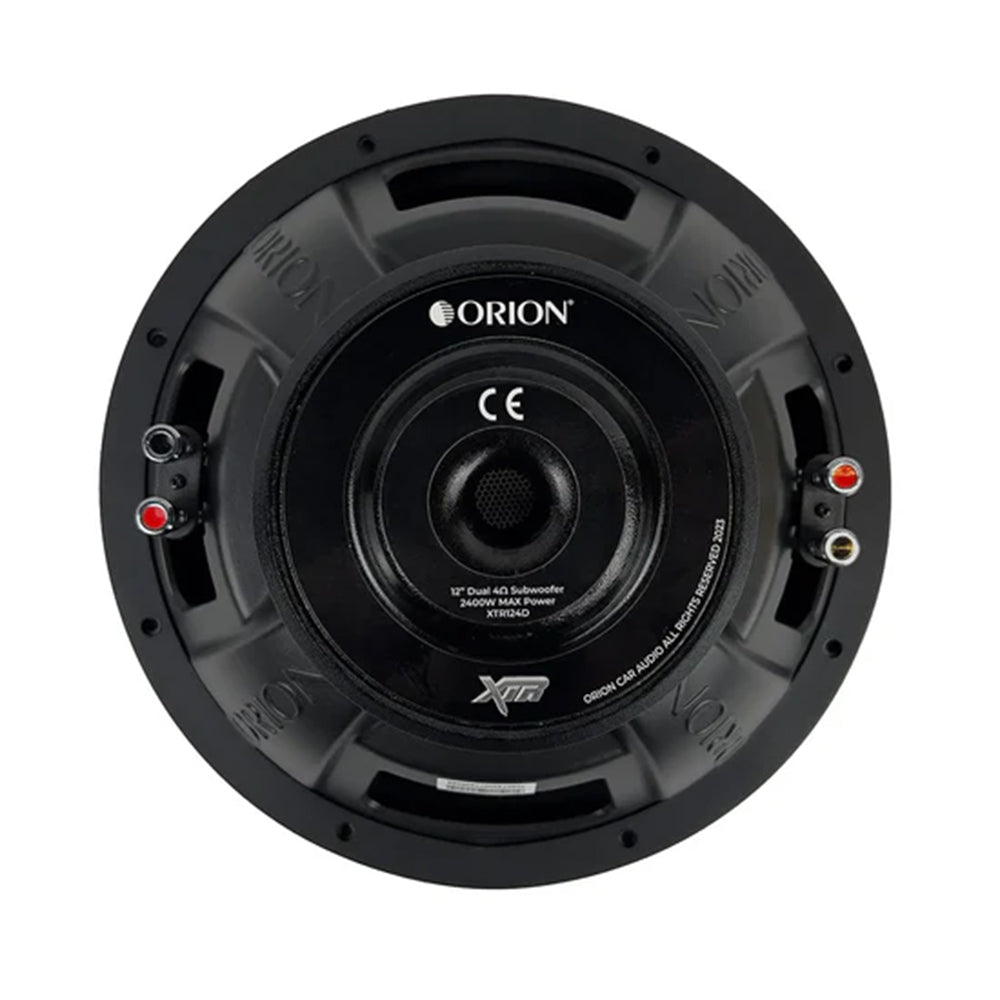 12" Dual 4 Ohm Subwoofer 600W RMS 2400W 87.27dB Orion XTR Series XTR124D