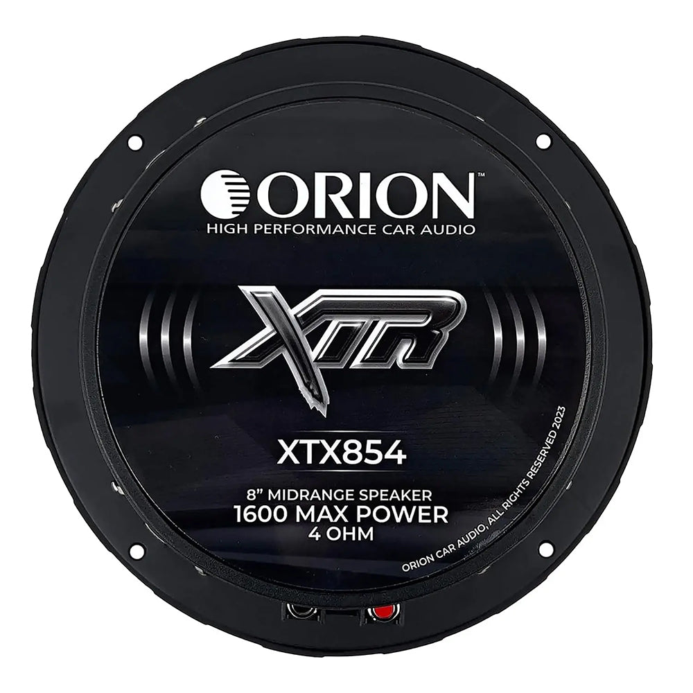 Orion 1600W 8" Mid Range Bass Loud 4 Ohm Set of 2 Speakers 400W RMS XTX854