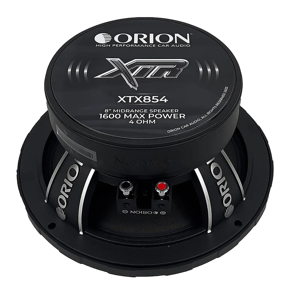 Orion 1600W 8" Mid Range Bass Loud 4 Ohm Set of 2 Speakers 400W RMS XTX854