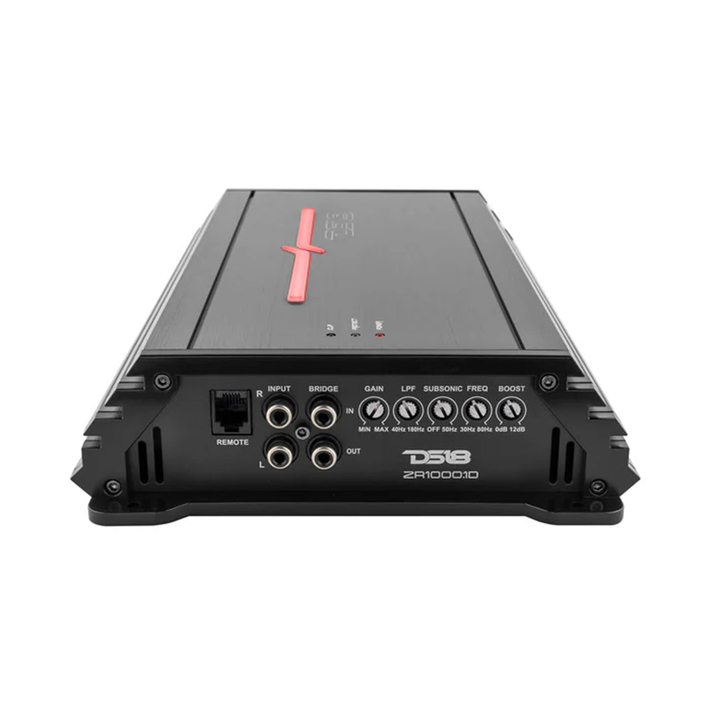 DS18 ZR 1-Channel Class D Amplifier 1000 Watts RMS-1 Ohm ZR1000.1D