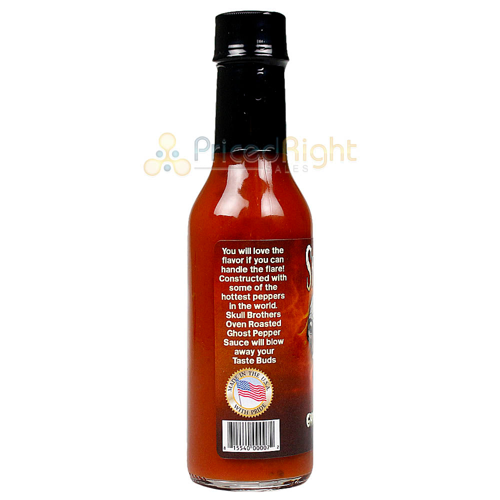 Sauce Crafters Skull Brothers Ghost Pepper Hot Sauce Mango Garlic 5 Oz Bottle
