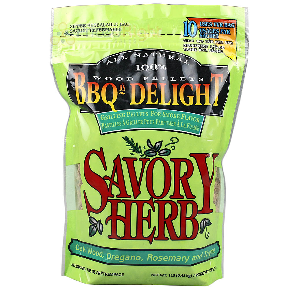 BBQr's Delight 2 Pack Savory Herb & Maple Natural Wood Grilling Pellets 1lb Bags