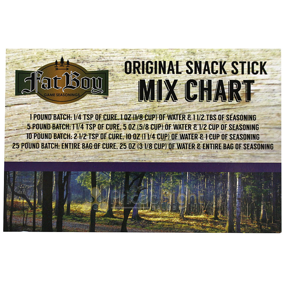 Fat Boy Original Snack Stick Complete Game Seasoning Kit Yields 25 lbs 00147