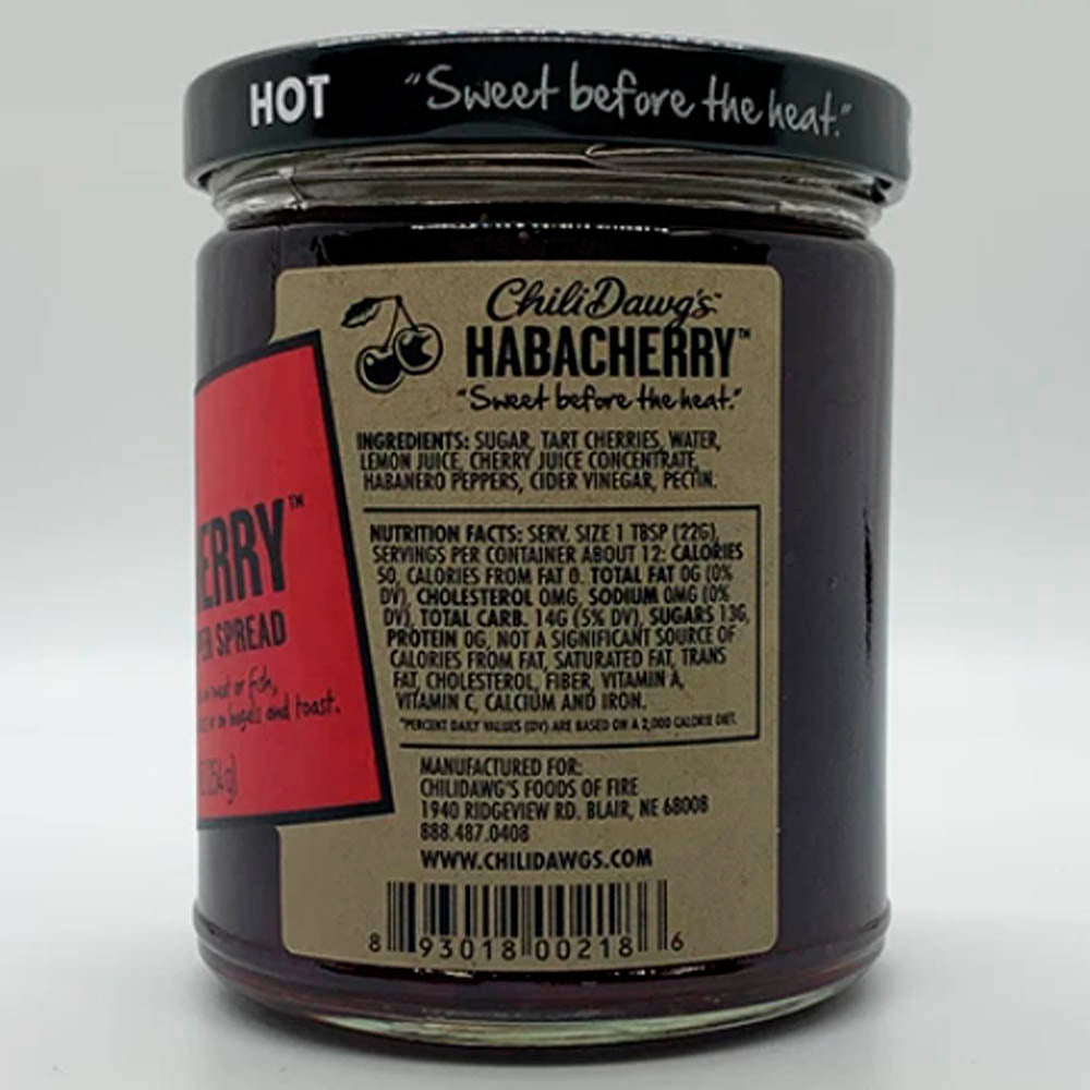 Chili Dawgs Habacherry Pepper Spread 9 oz. Habanero Cherry Mix Gluten Free 00218