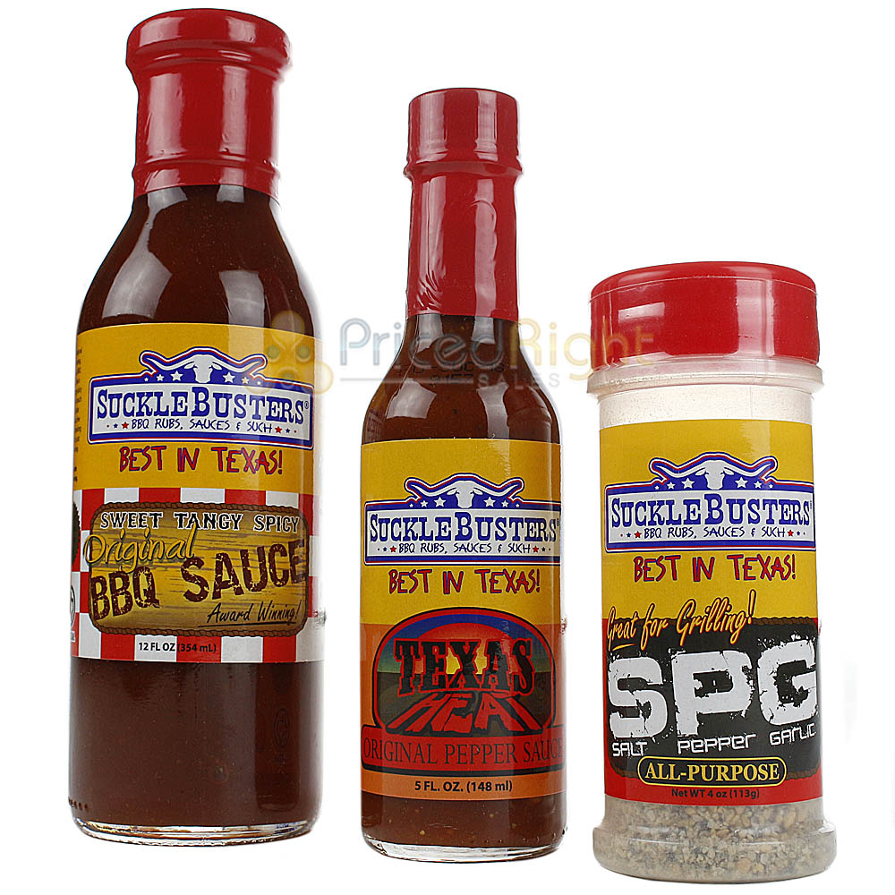 Suckle Busters Gift Box Best of Texas 3 Pack Bbq Dry Rub Spice Competition Rated