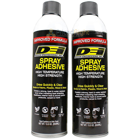 DEI Hi Temp Spray Adhesive 13 oz Headliner Glue Upholstery High Strength 2 Pack