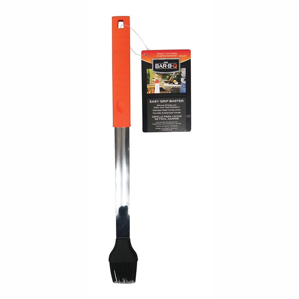 Mr. Bar-B-Q Silicone Basting Brush Non Slip Grip Handle Stainless Steel 02803Y