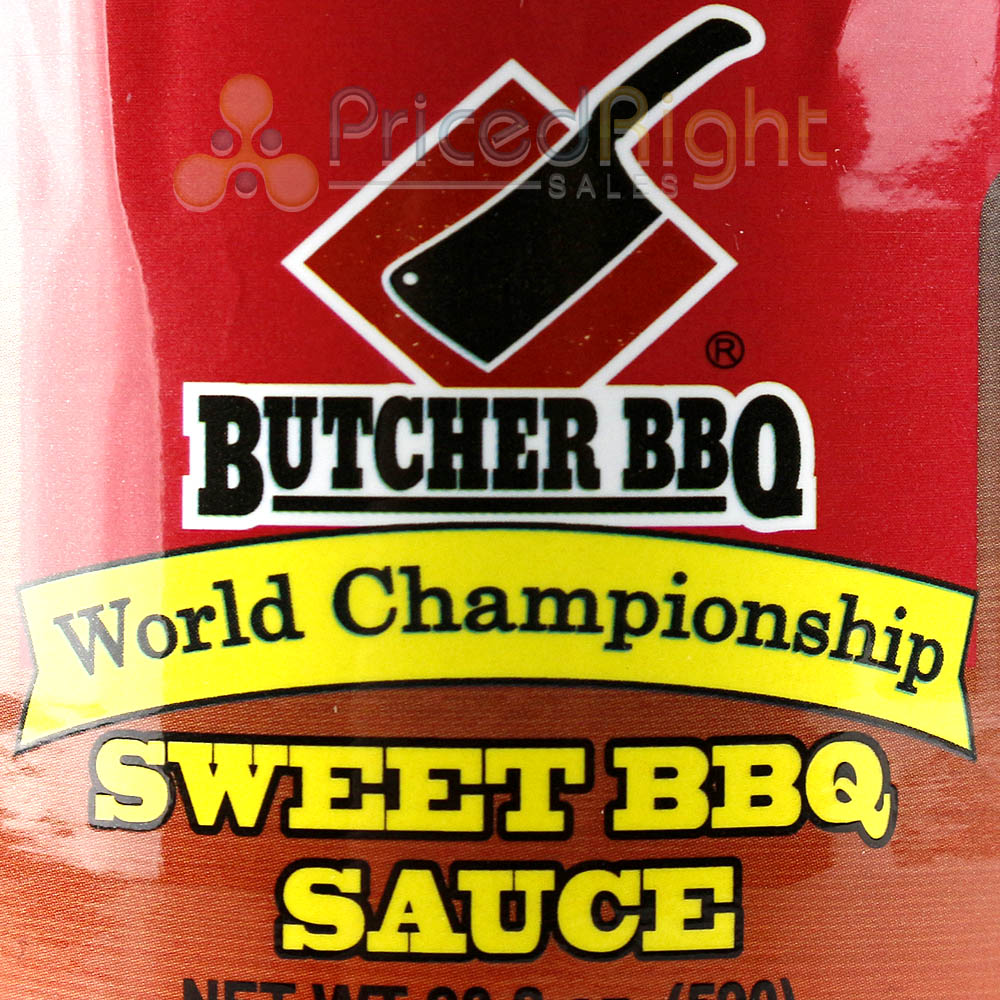 Butcher BBQ Sweet BBQ Sauce Sweet Smoky Tangy Flavor 18 oz. Bottle Gluten Free