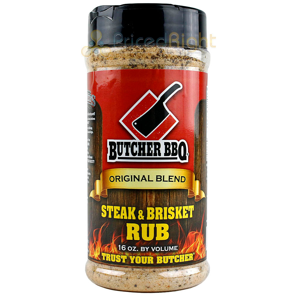 Butcher BBQ Steak & Brisket Original Blend Dry Rub Seasoning Gluten Free 16 oz