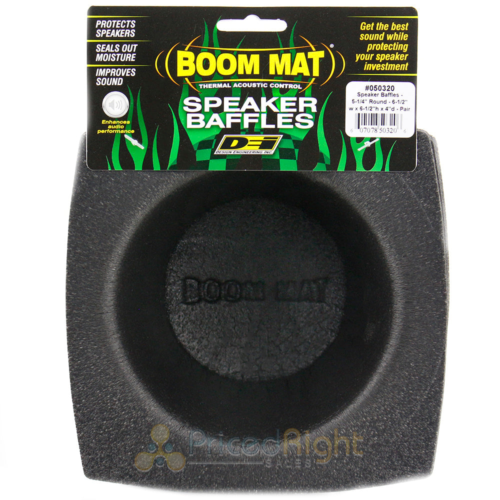5.25" Speaker Baffles Round 2 Pack Boom Mat Design Engineering DEI 050320