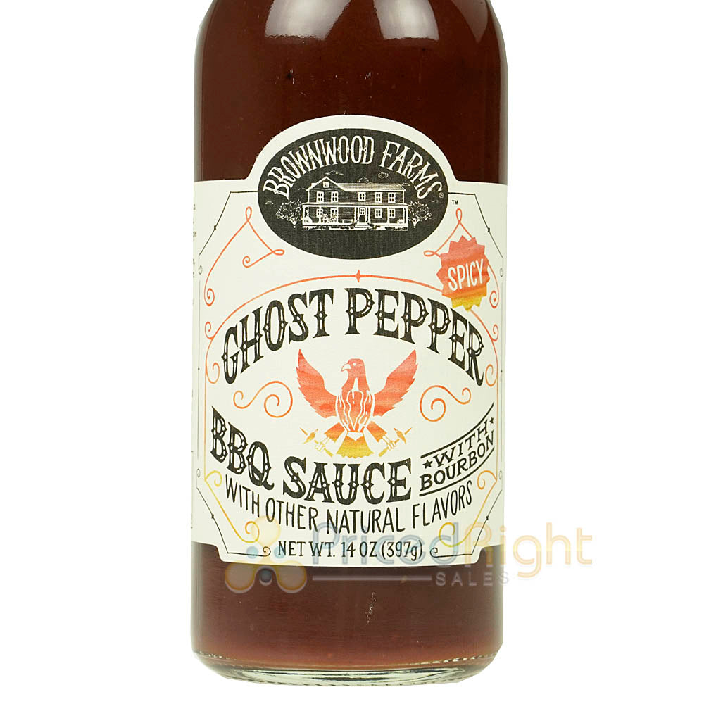 Brownwood Farms Ghost Pepper & Maple Bacon BBQ Sauce Bundle 14oz Bottles