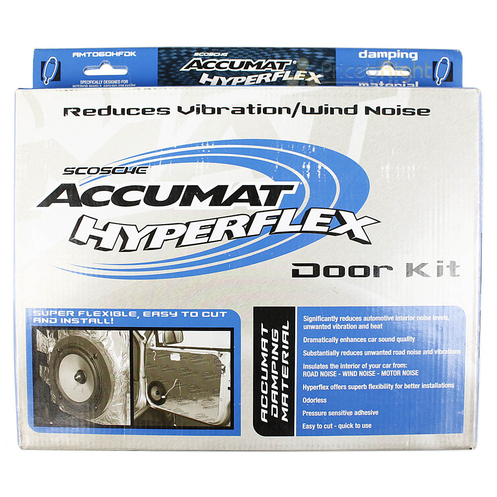 Sound Dampening Damping Door Speaker Kit Accumat Hyperflex (4) Sheet 12" x 27"