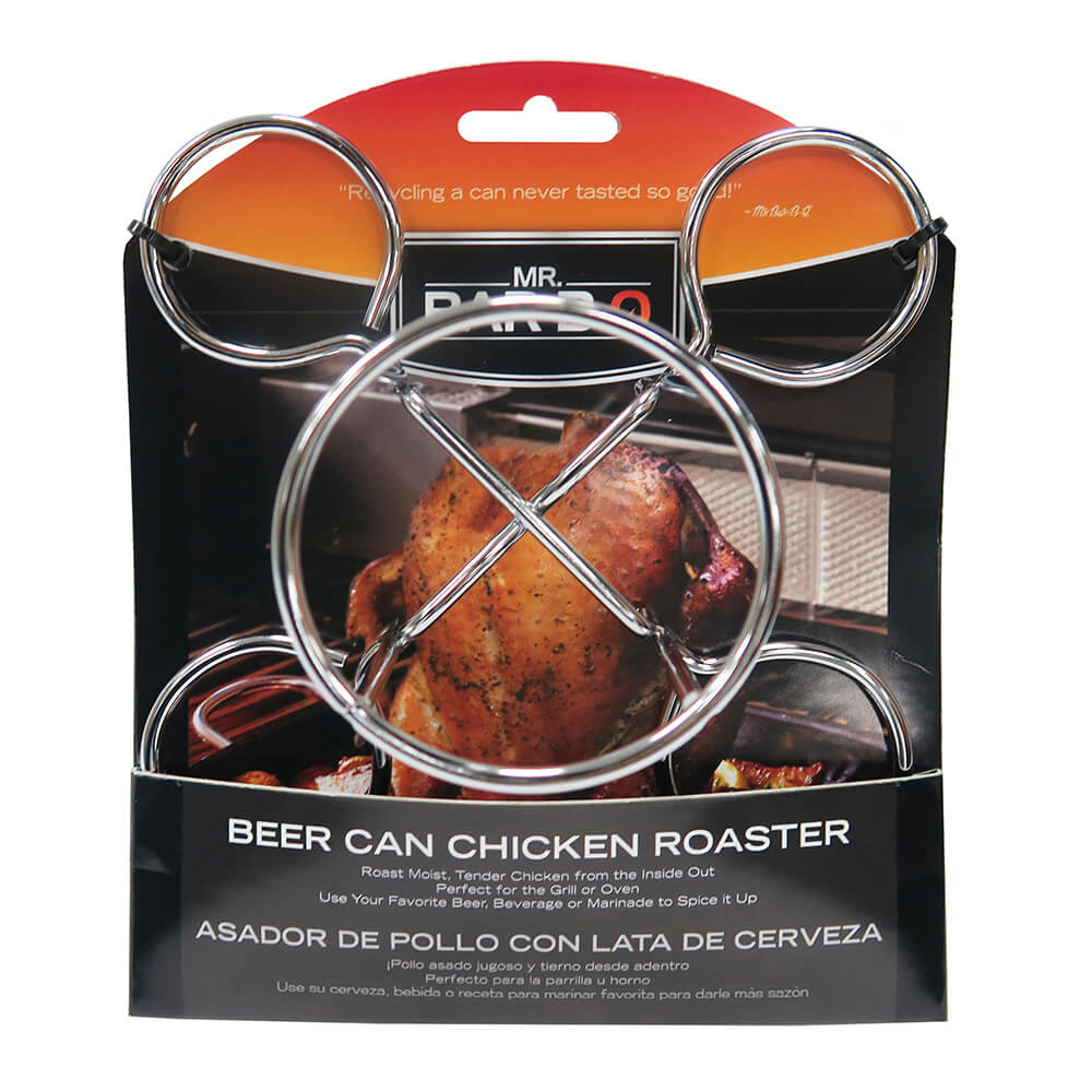 Mr BBQ Beer Can Chicken Roaster Chrome 06126Y