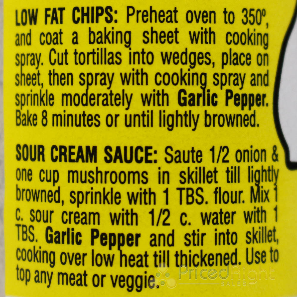 Obie Cue's Garlic Pepper Seasoning Double Strength No MSG Sugar or Gluten 5.4 Oz