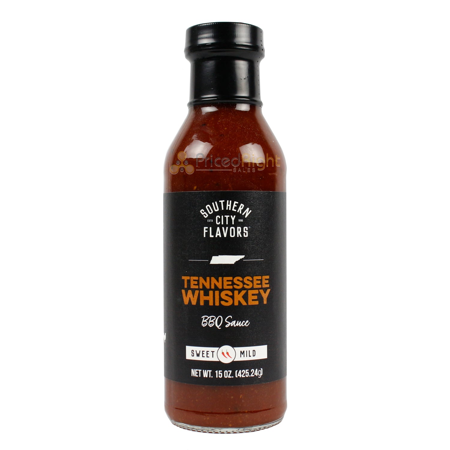 Southern City Flavors Tennessee Whiskey Sweet And Mild BBQ Sauce With Honey 15oz