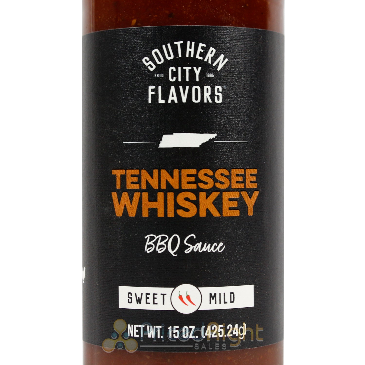Southern City Flavors Tennessee Whiskey Sweet And Mild BBQ Sauce With Honey 15oz