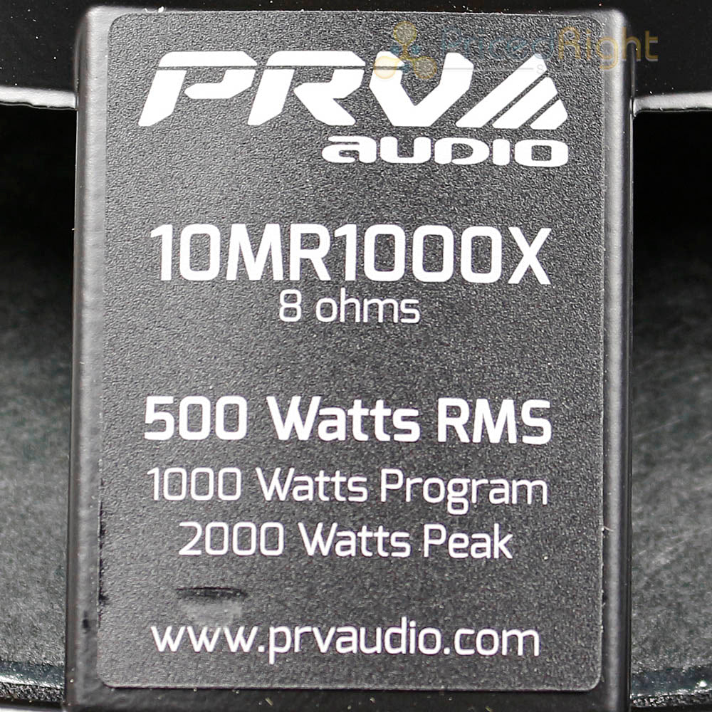 PRV Audio 10" Mid Range Speaker 1000 Watts Max 8 Ohm Car Audio 10MR1000X Single