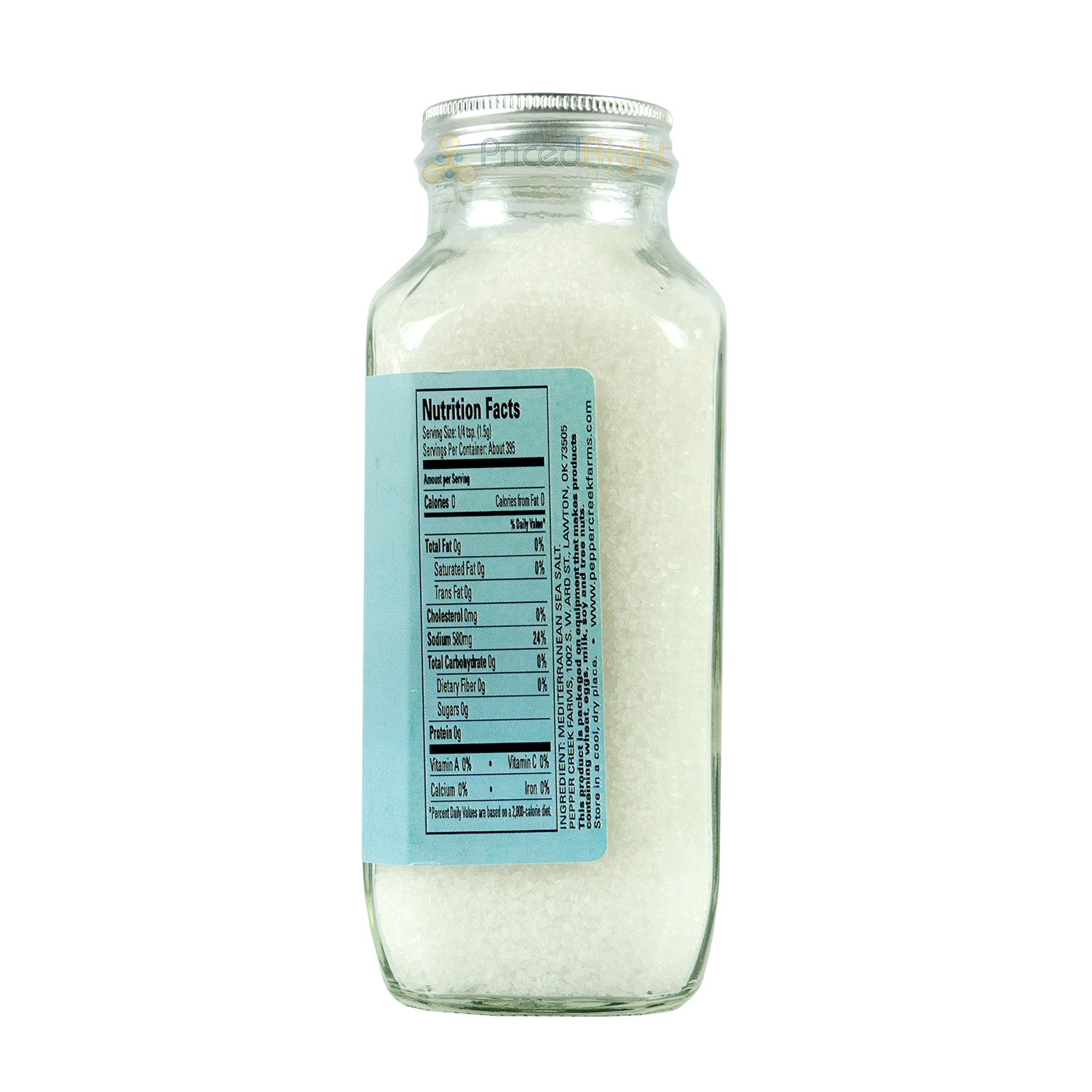 Pepper Creek Farms Mediterranean Sea Salt Stout Kosher Certified 19 oz Jar