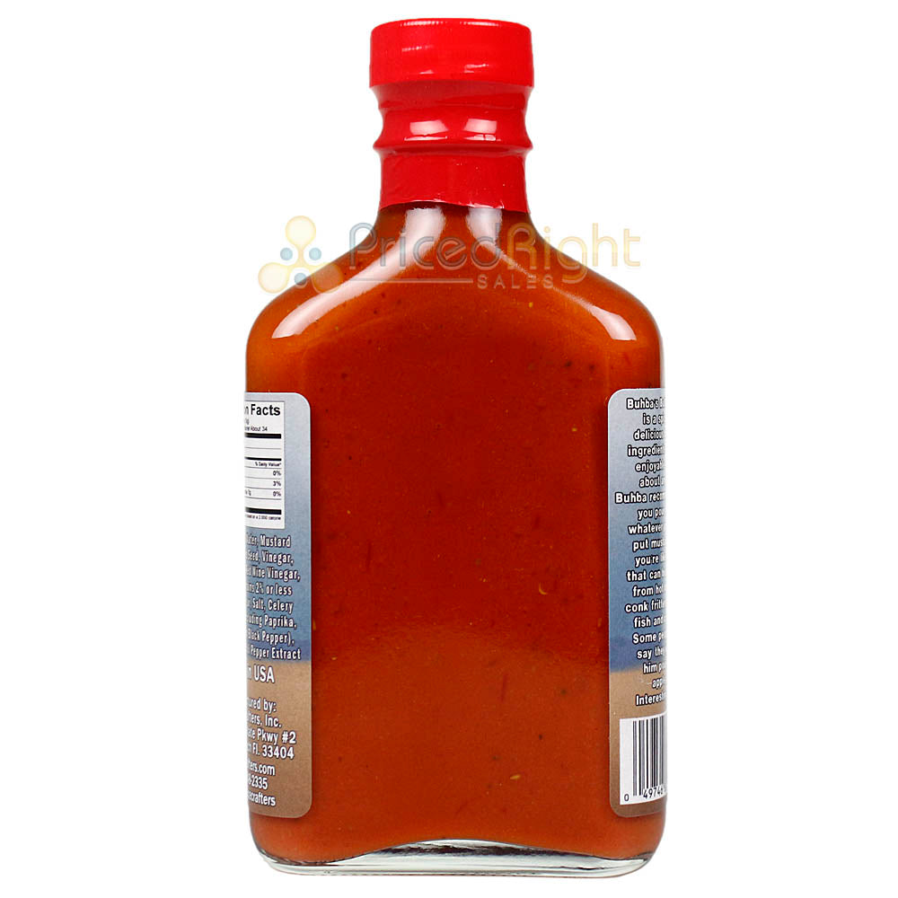 Sauce Crafters Buhba's Butt Blaster Hot Sauce Mustard Habanero 5.7 Oz Bottle