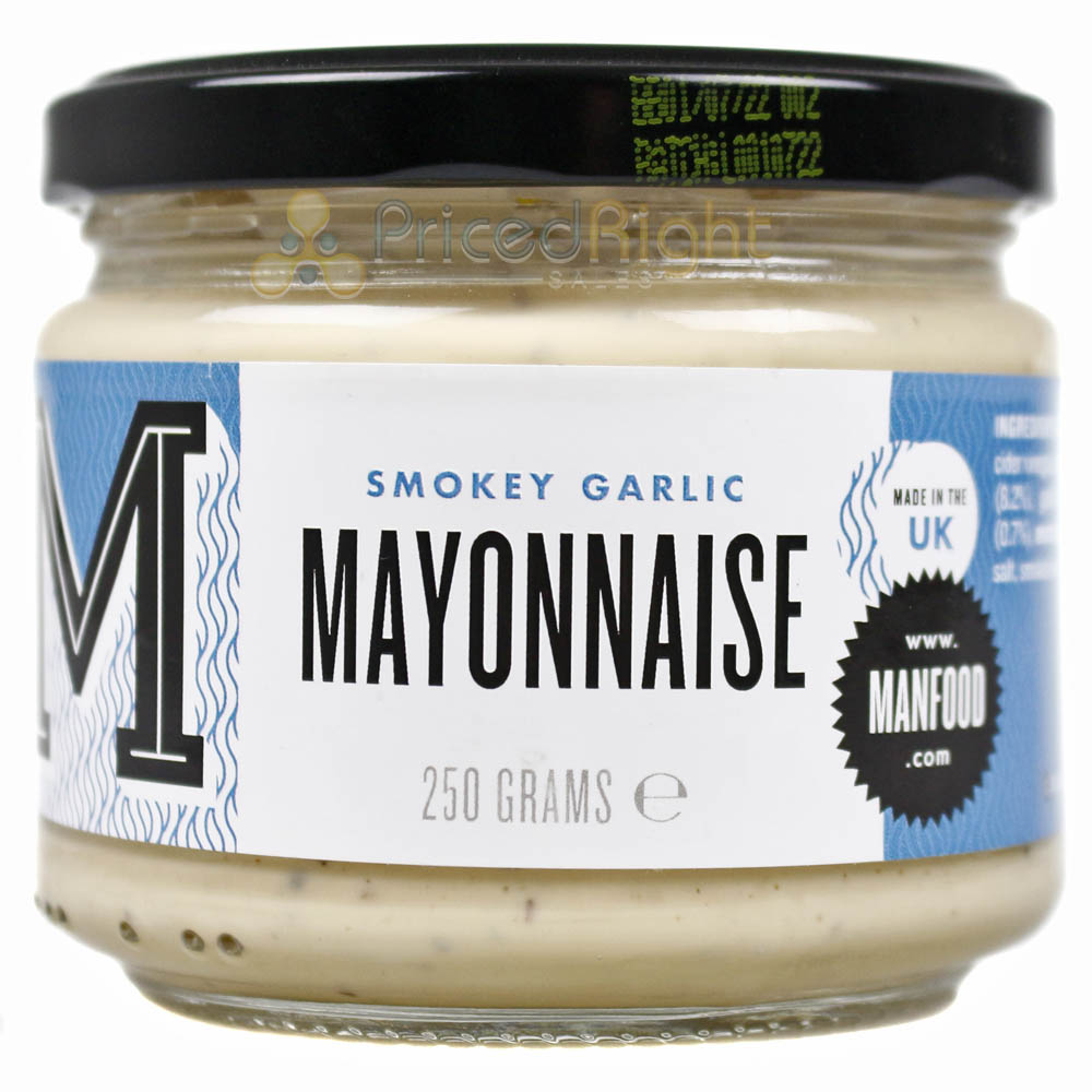 Manfood 8 Oz Smoky Garlic Mayonnaise Rich Creamy Light Smoke and Garlic 150127